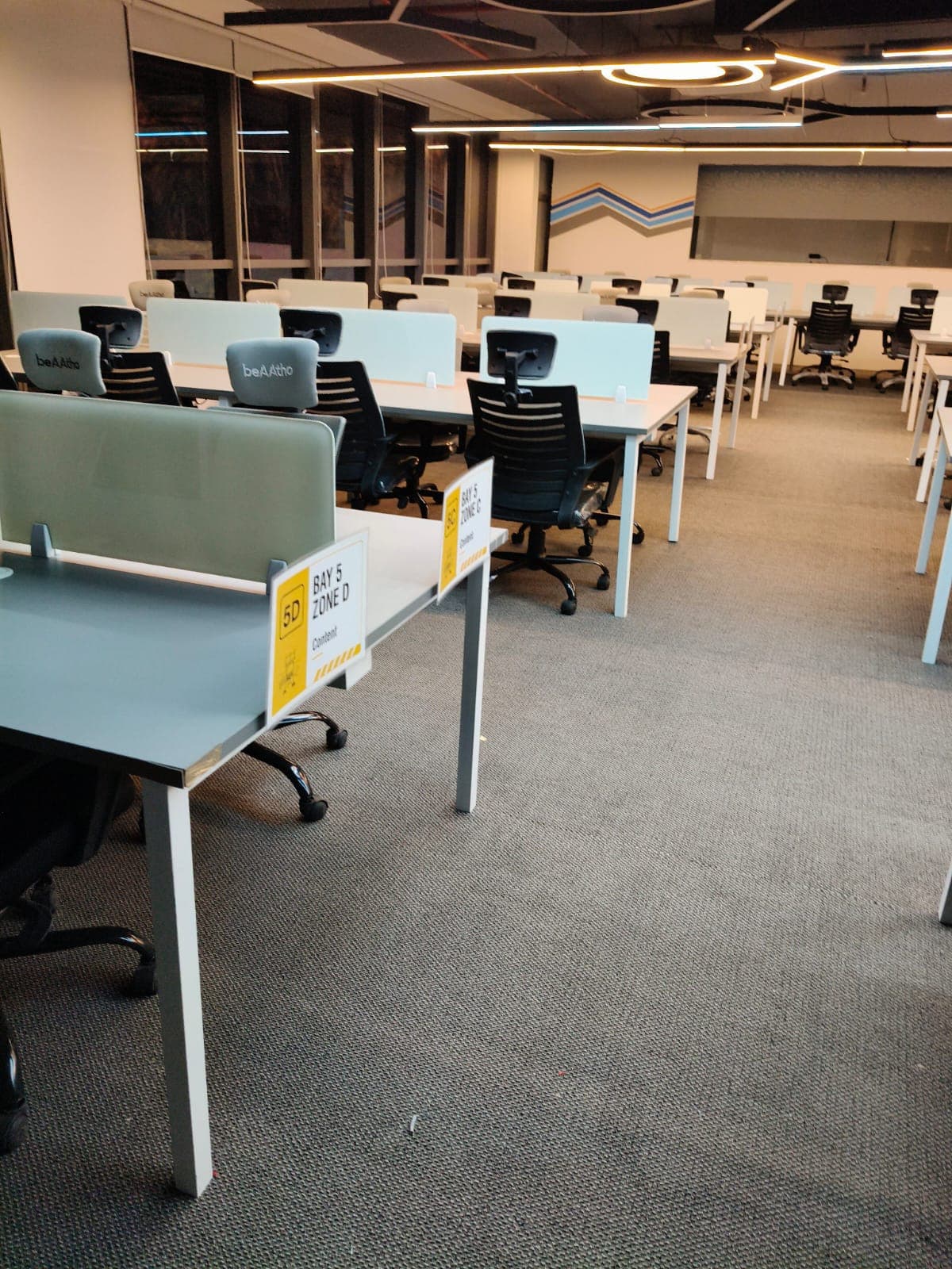 World Development Corporation office: Shared workstation layout