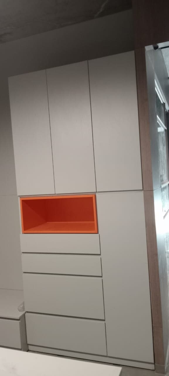 World Development Corporation office: Built-in storage detail