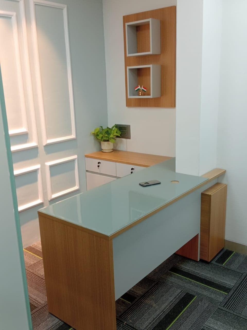 World Development Corporation office: Private cabin by the window