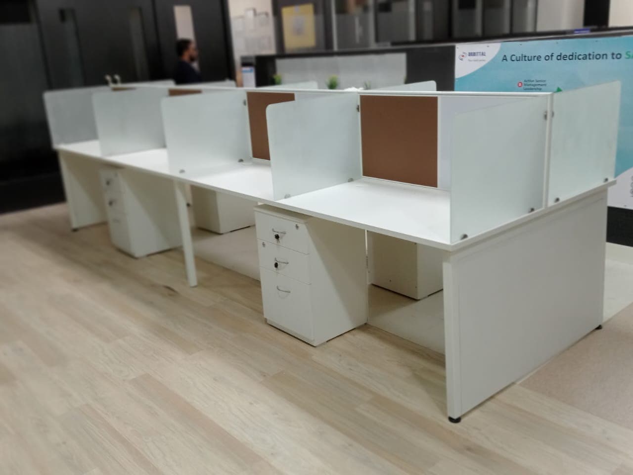 World Development Corporation office: Workstations with privacy screens
